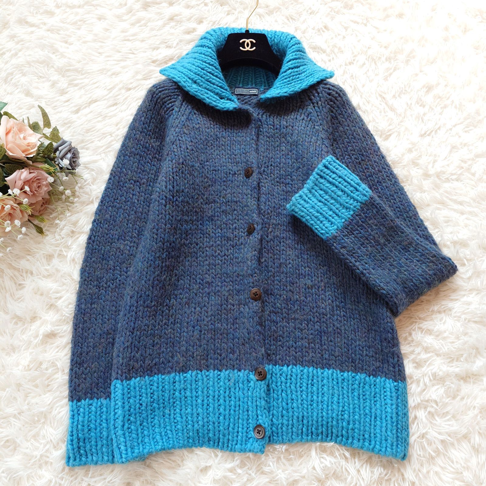 美品 ミナペルホネン mina perhonen 長袖 マウンテン ニット