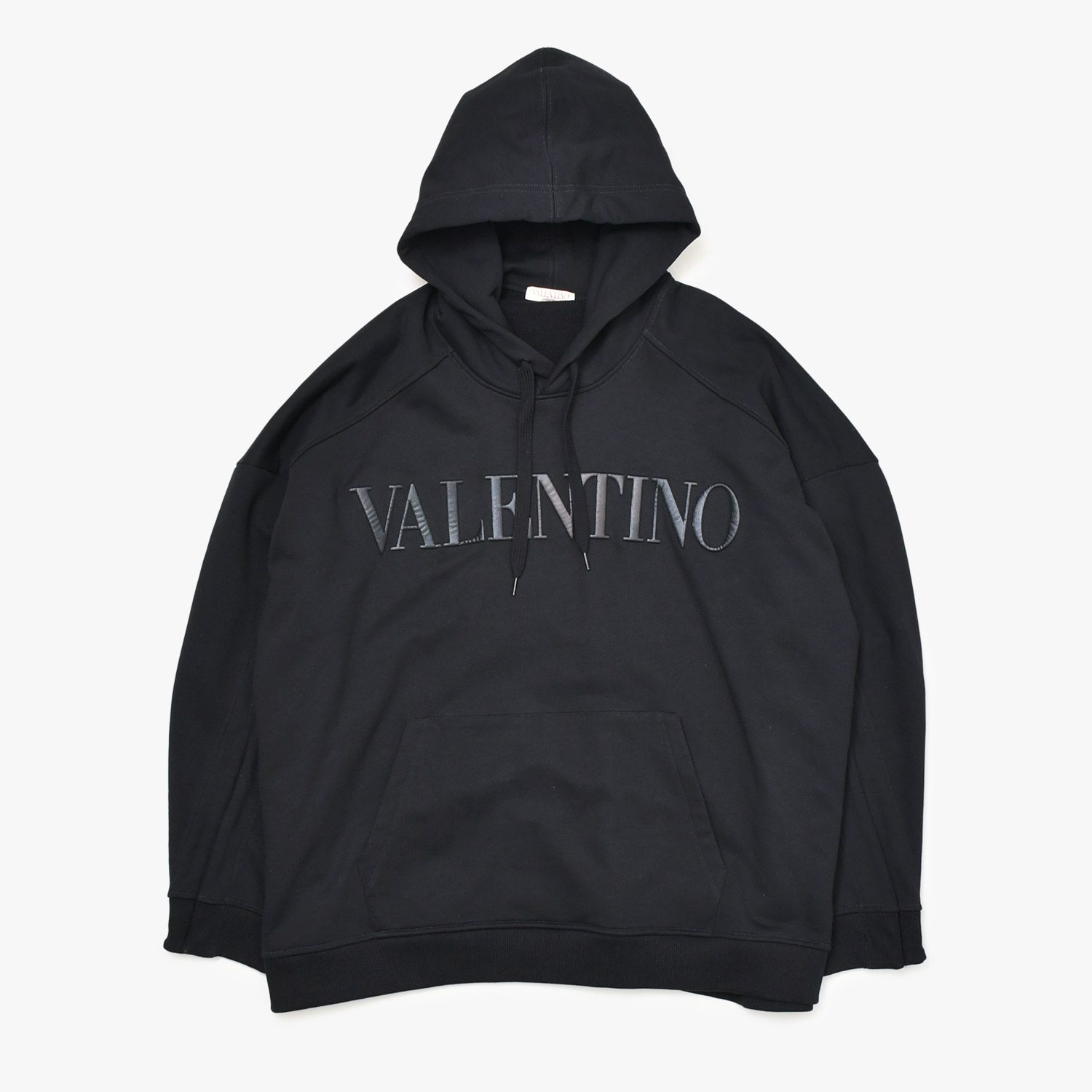 極美品 Valentino ヴァレンチノ ロゴ パーカー XVOMF21V8F9 ブラック 