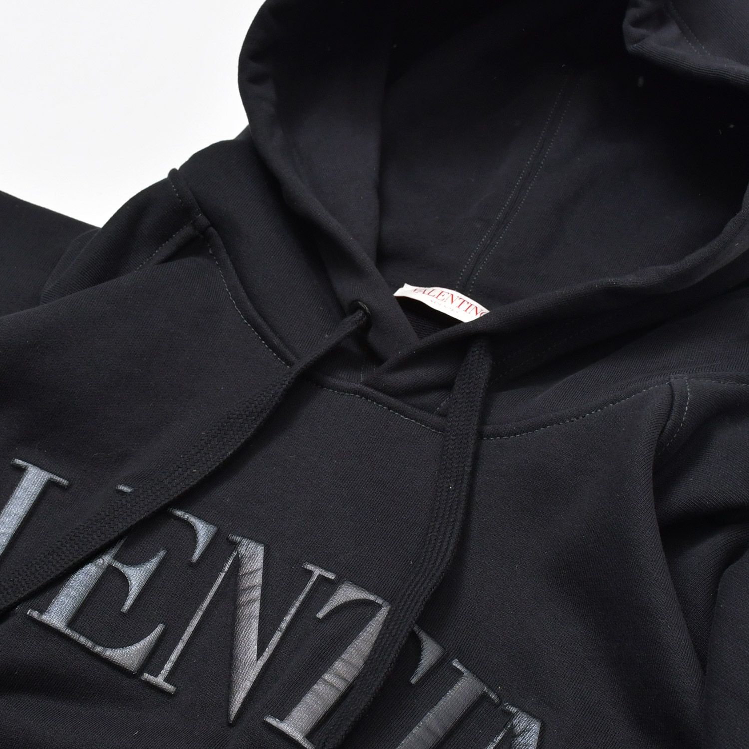 極美品 Valentino ヴァレンチノ ロゴ パーカー XVOMF21V8F9 ブラック 