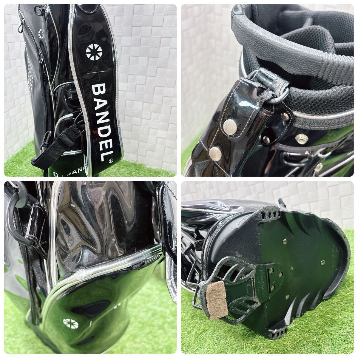  バンデル BANDEL キャディバッグ スタンド式 9 5型 47インチ 3点式 スケルトン ブラック クリア ユニセックス 男性 女性 アンダーウェア ゴルフバッグ キャディバッグ ゴルフ