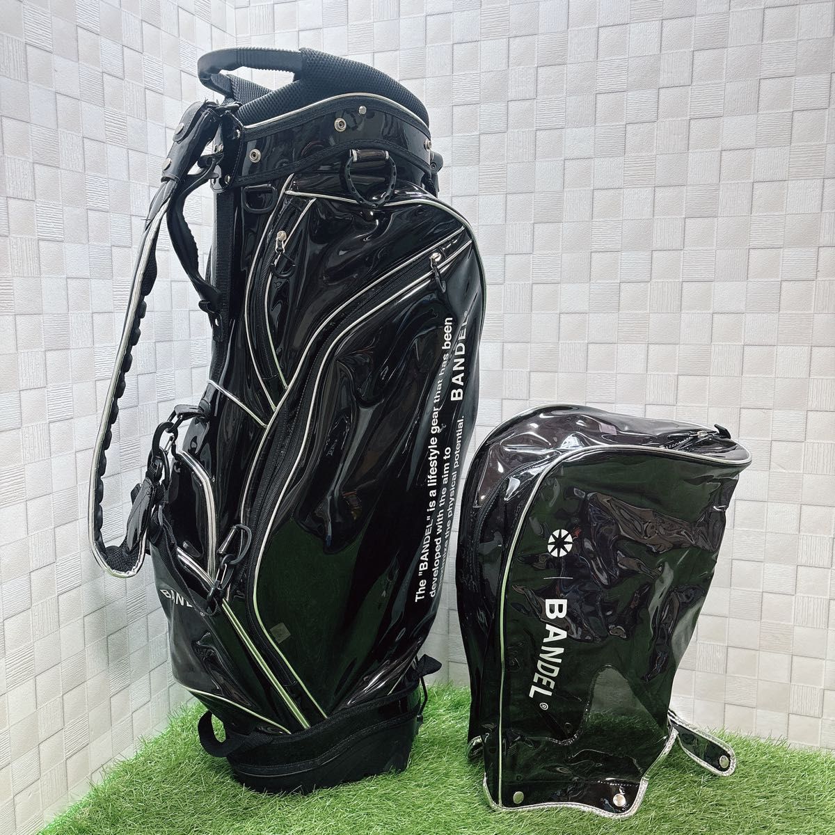 バンデル BANDEL キャディバッグ スタンド式 9 5型 47インチ 3点式 スケルトン ブラック クリア ユニセックス 男性 女性