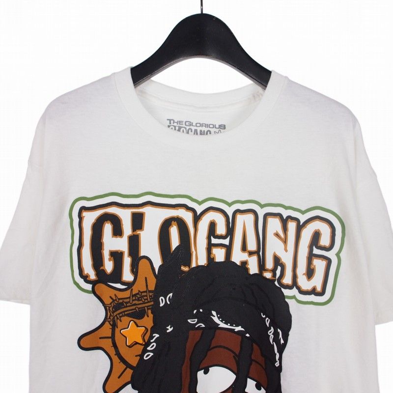 グロギャング GLOGANG プリント Tシャツ カットソー 半袖 L ホワイト