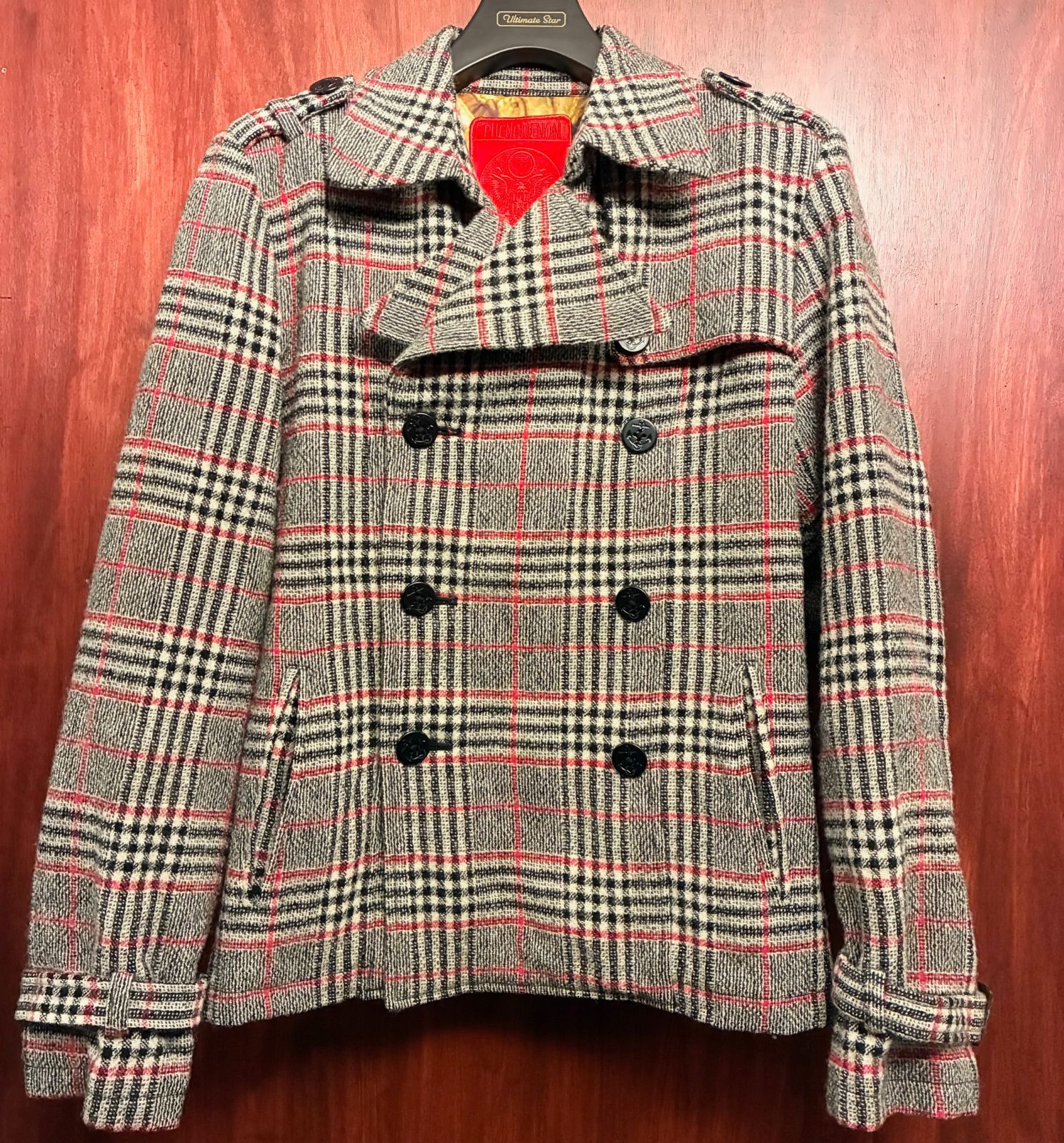phenomenon Ｐコート レア MADE IN JAPAN製 PHENOMENON 2007年モデル チェック柄 ウール