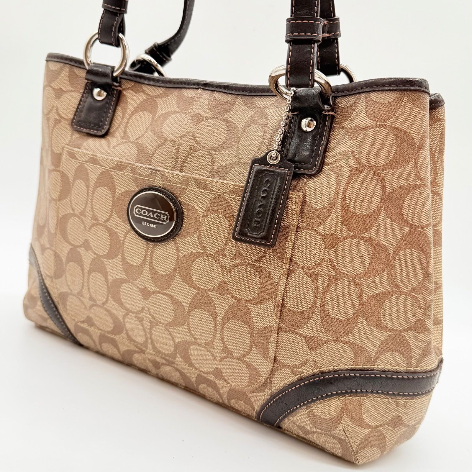 美品】COACH Y2K signature leather tote bag トートバッグ - メルカリ