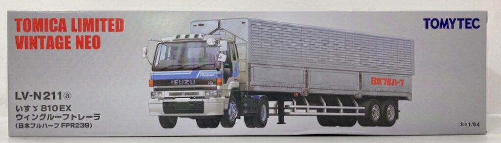 トミーテック TOMICA LIMITED VINTAGE NEO いすゞ810 EX ウィングルーフトレーラ 日本フルハーフ FRP 239 LV-N 211 a