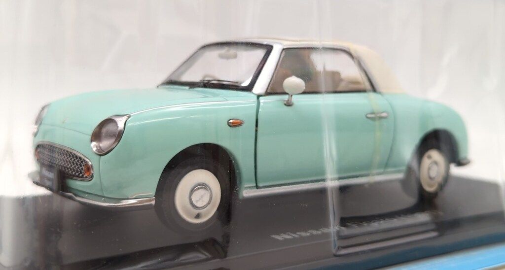 アシェット 1|24 国産名車コレクション Nissan Figaro 1991 ライトブルー|ホワイト 92