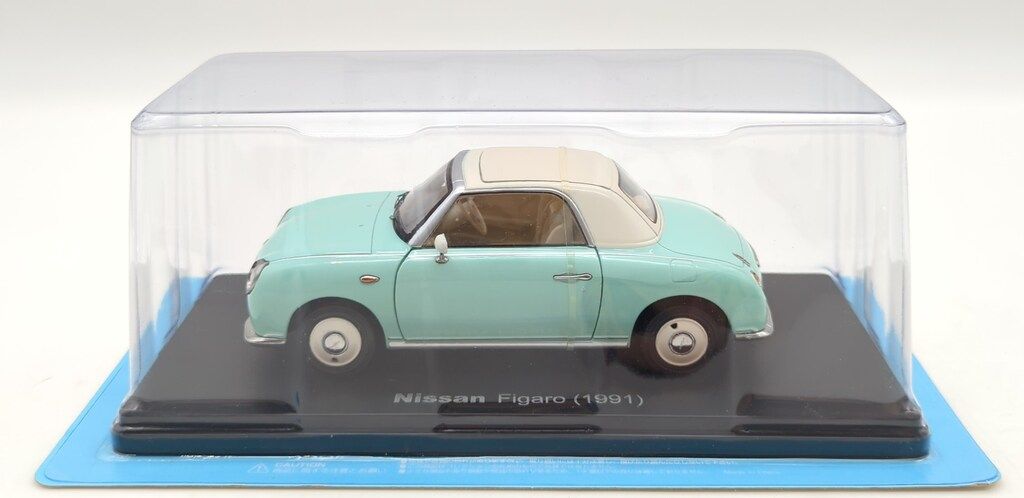 アシェット 1|24 国産名車コレクション Nissan Figaro 1991 ライトブルー|ホワイト 92
