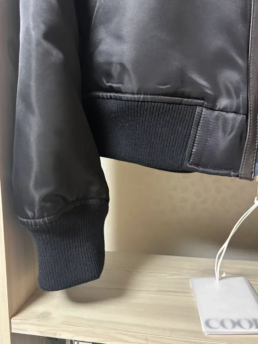 coor ハイネック Shearling ミックス ma-1 アウター ダークブラウン L