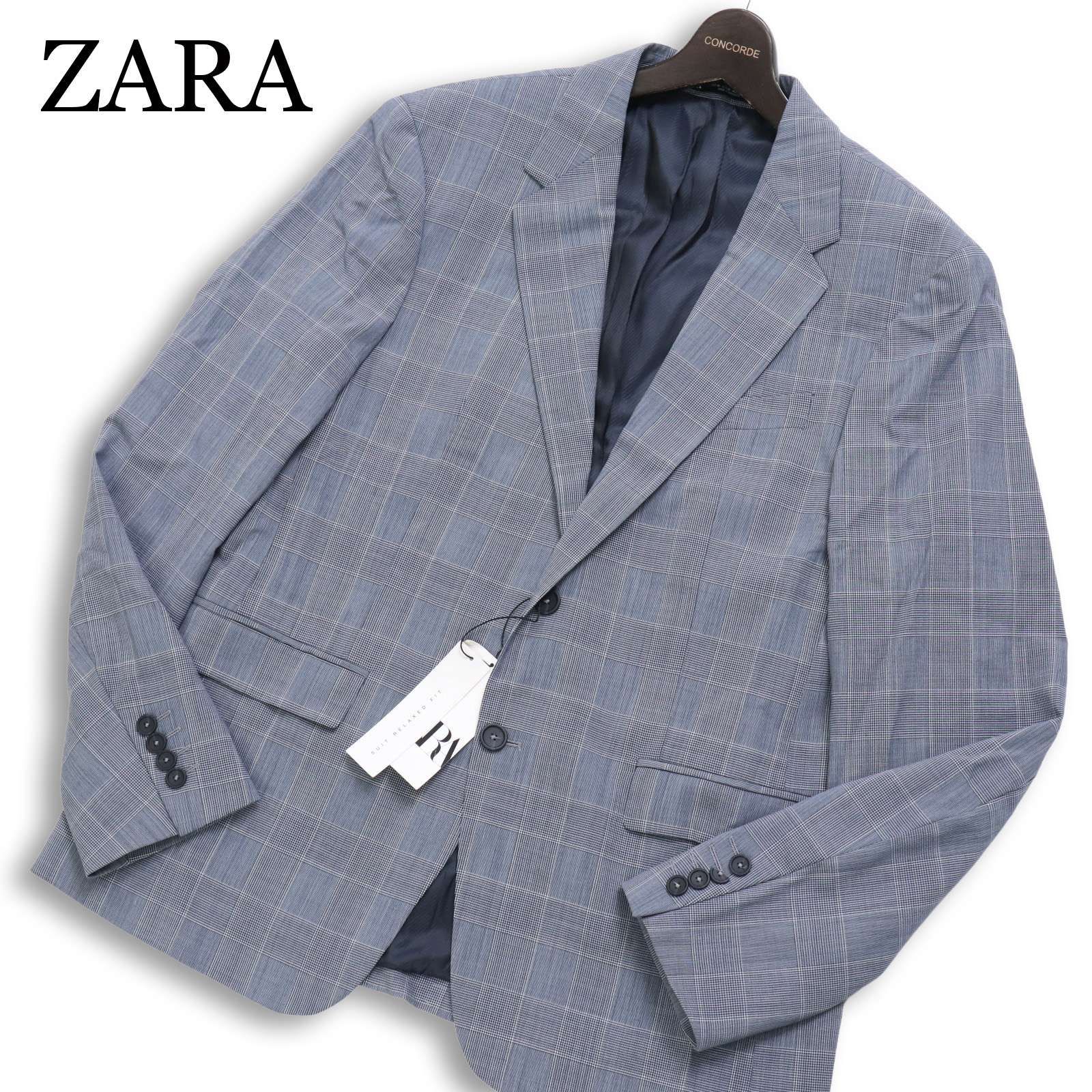 新品 未使用】 ZARA ザラ マン 現行タグ☆ 通年 総裏 ウール グレン 