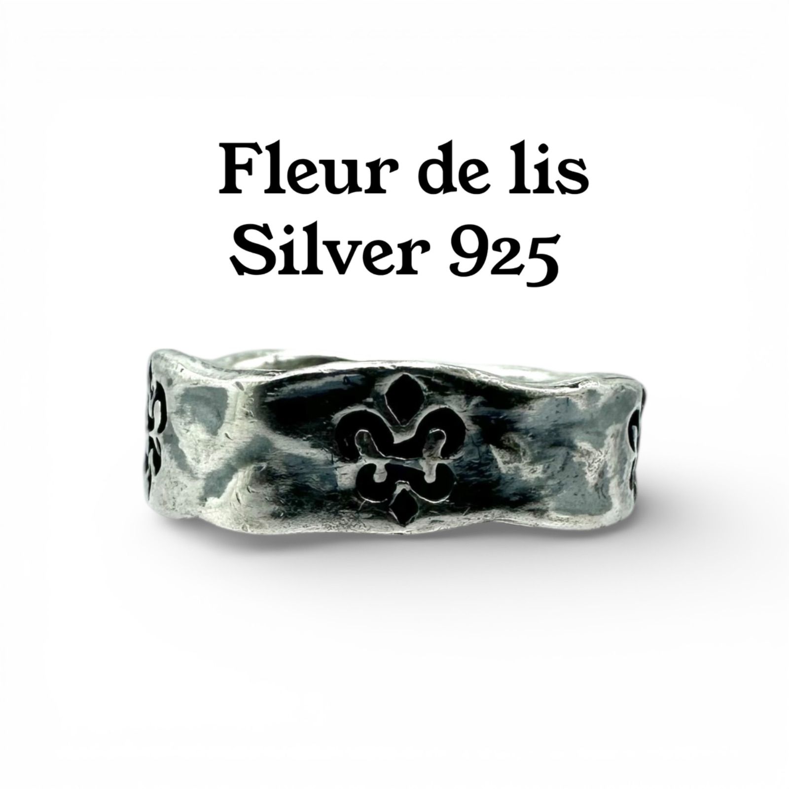 王家の紋章】フルールドリス 百合 Silver 925 刻印 90s Vintage Design