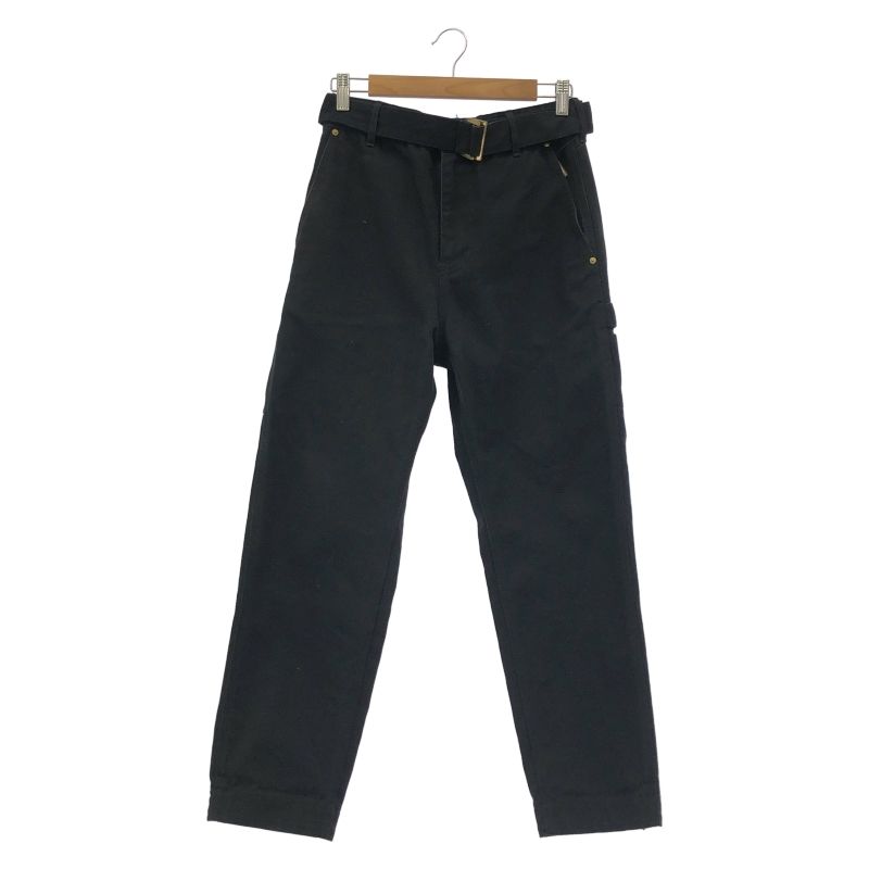 中古】Carhartt x sacai ダックパンツ サイズ0 黒 カーハート[91