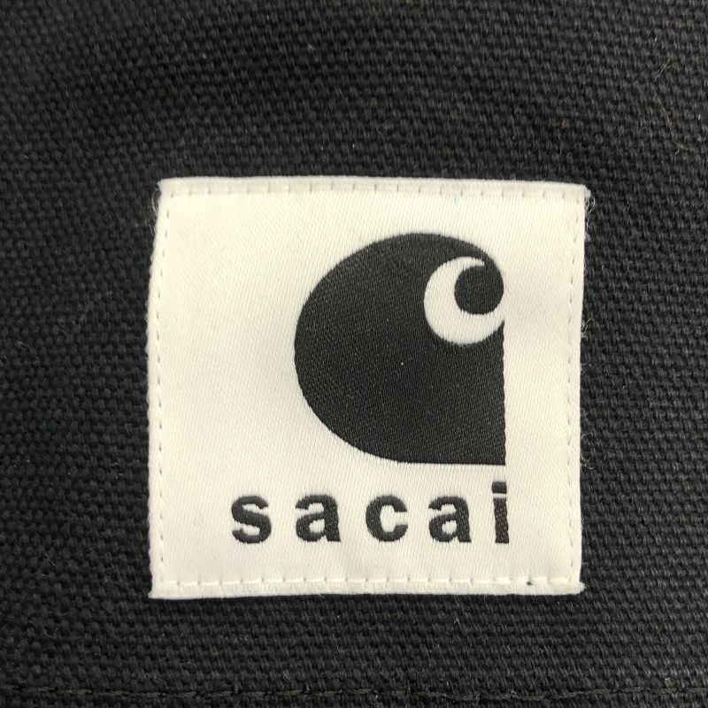 中古】Carhartt x sacai ダックパンツ サイズ0 黒 カーハート[91