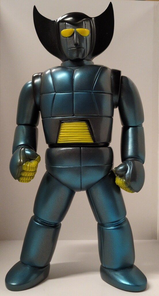 シカルナ・工房 横山光輝ロボットメカソフビシリーズ ポセイドン(銀塗装青メタスプレー)/横山光輝ロボットメカソフビシリーズ 黄目