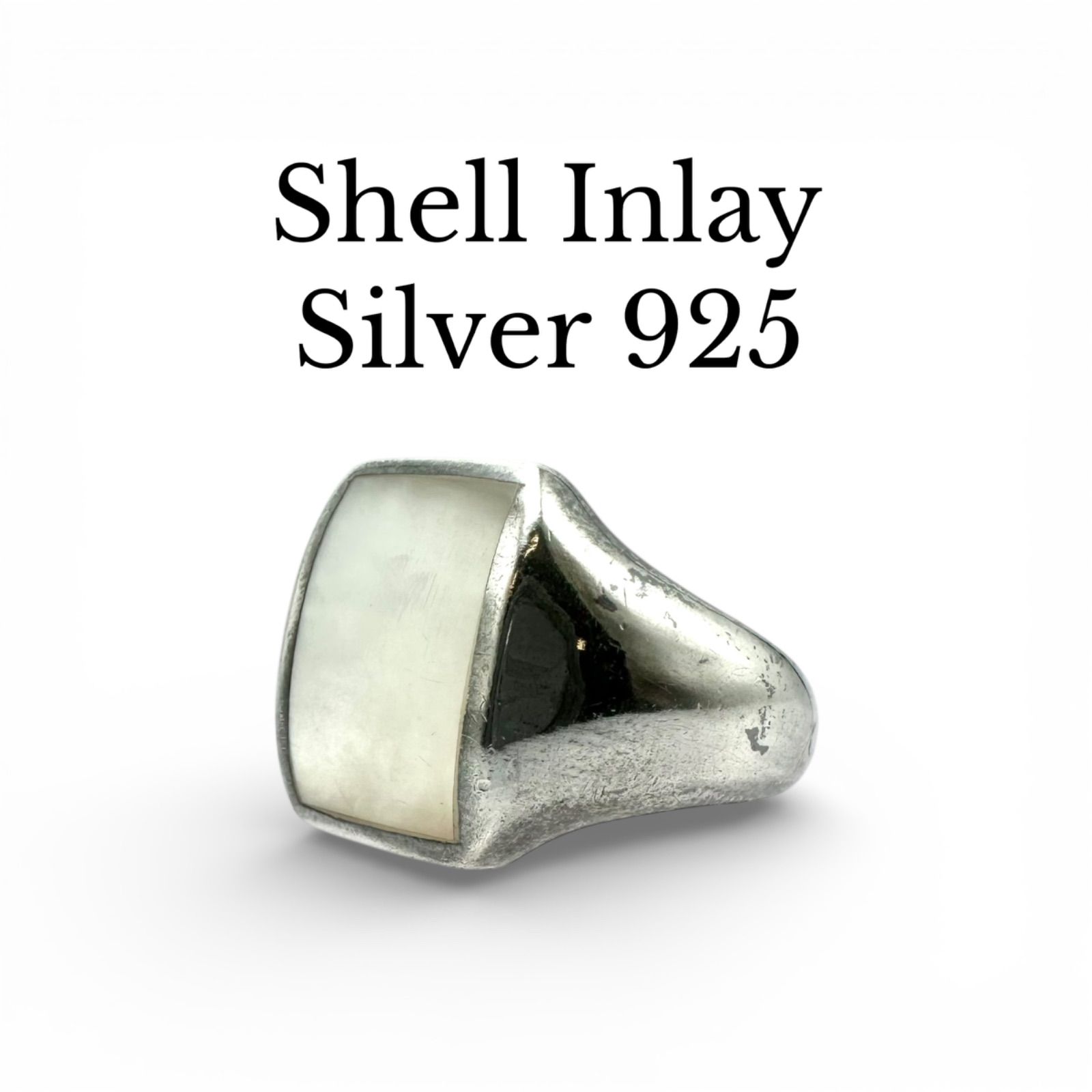 余白を楽しむ】マザーオブパール シェル インレイ Silver 925 刻印