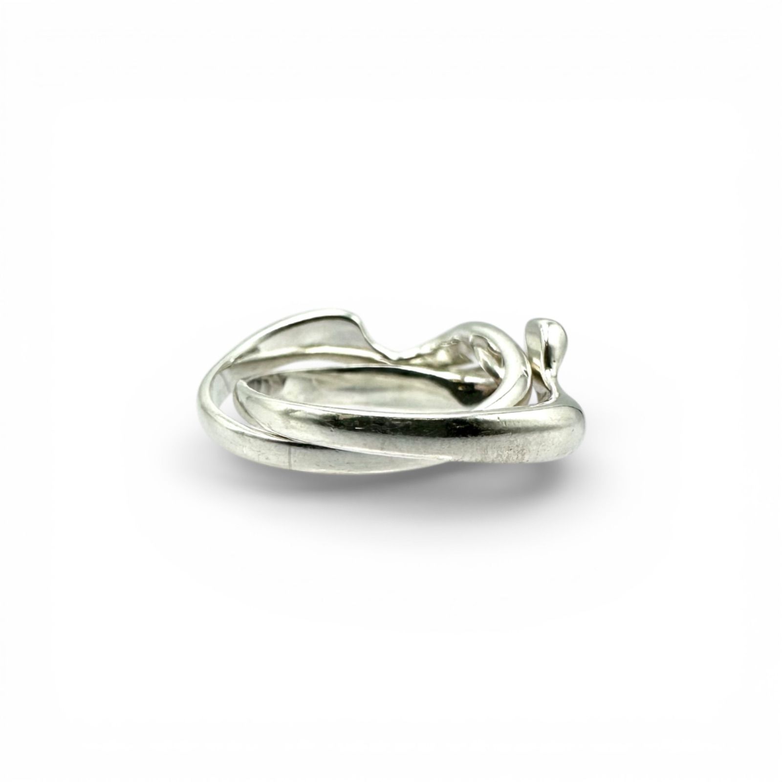 絡み合う二本】ダブル Silver 925 刻印 Vintage Design Ring シルバー 