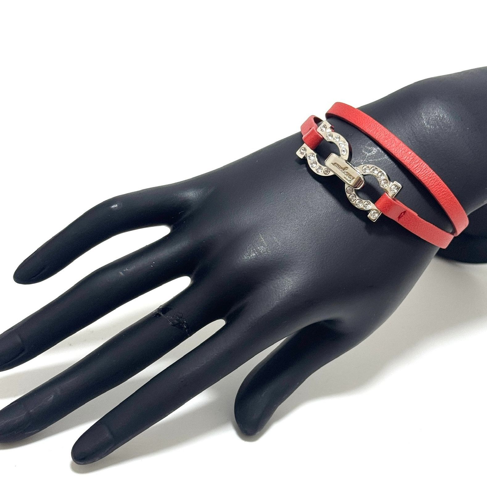 サルヴァトーレ フェラガモ ブレスレット バングル ガンチーニ レッド