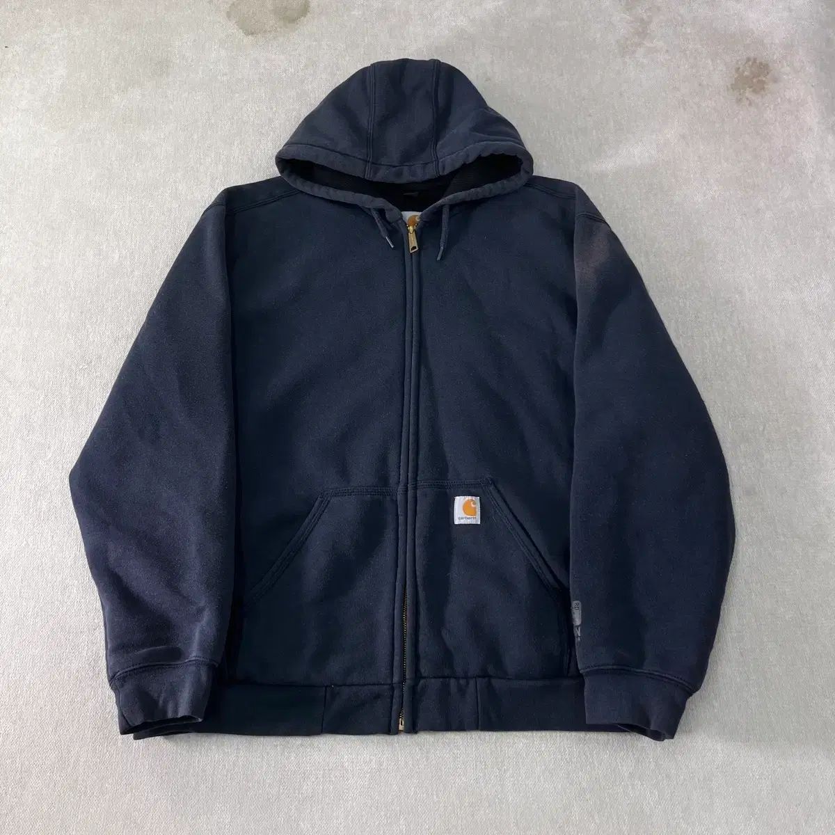 110 カーハート サーマル ネイビー フード ジップアップ Carhartt 