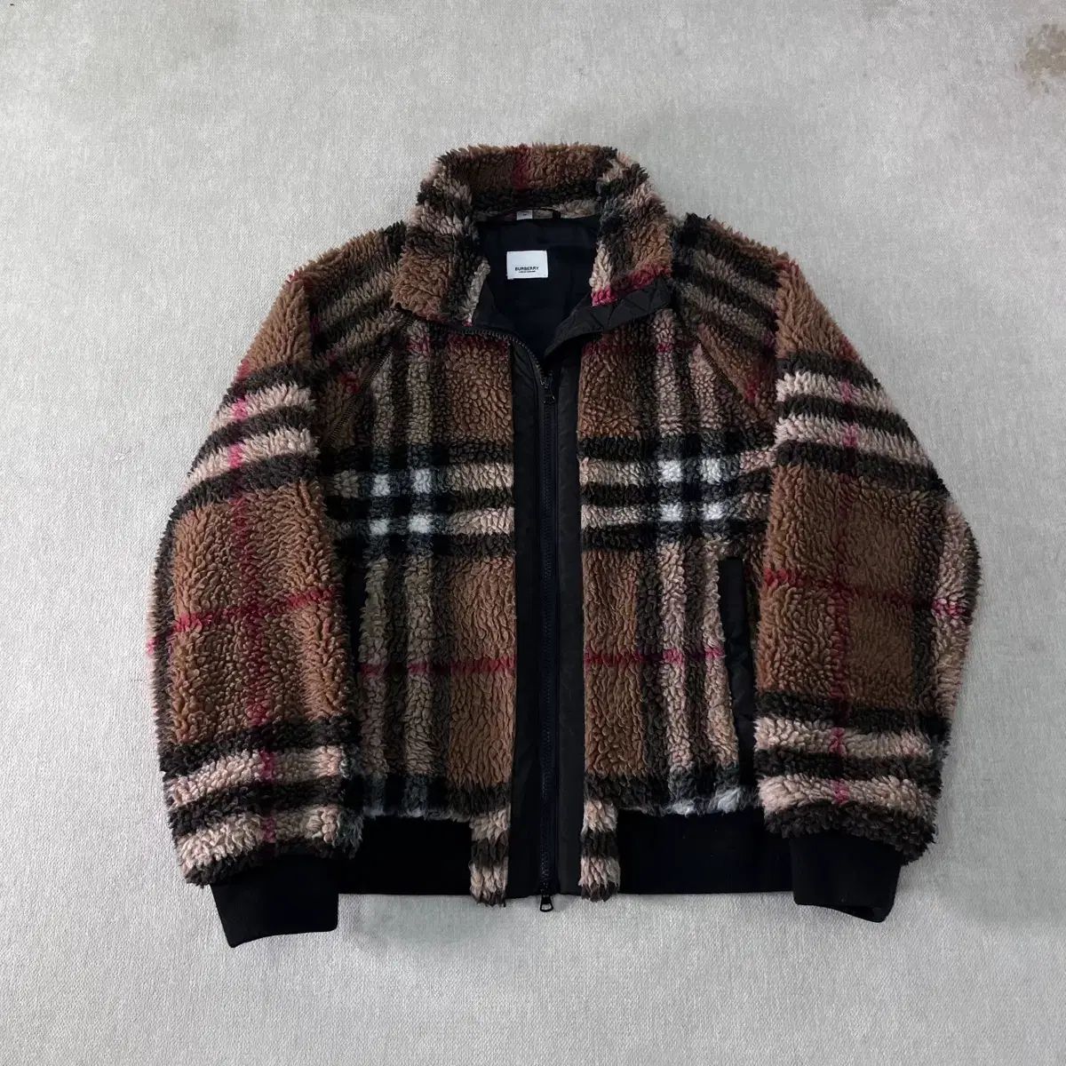 100 BURBERRY 21FW ノヴァチェック カシミア シープスキン フリース 