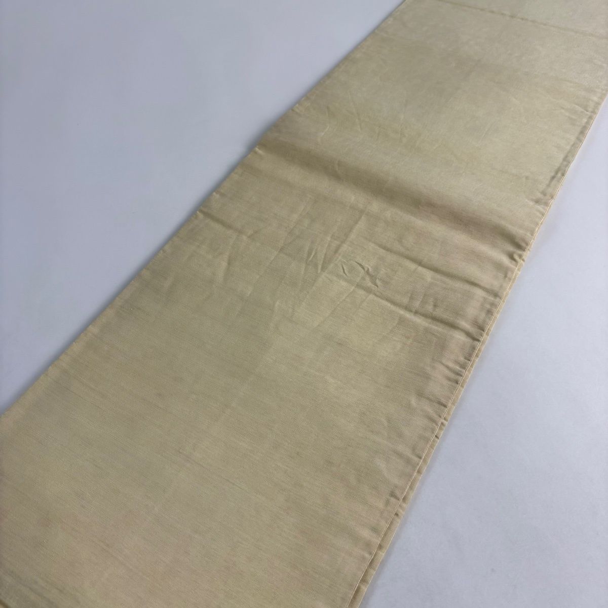 袋帯 逸品 中国明綴帯 向かい鳥 華文 金糸 相良刺繍 ベージュ お太鼓柄