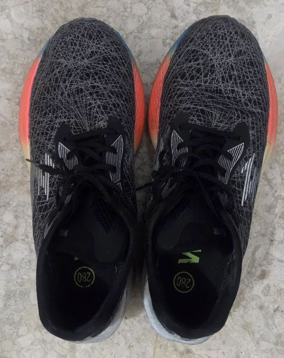 麻 シュー フライト ブラック ゲル タイプ 280 ランニングシューズ