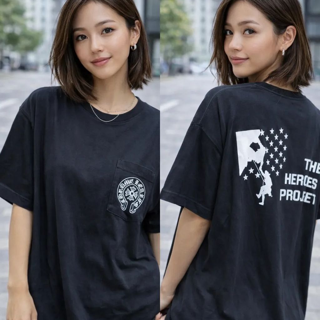 Chrome Hearts クロムハーツ THE HEROES PROJECT Tシャツ XL ブラック