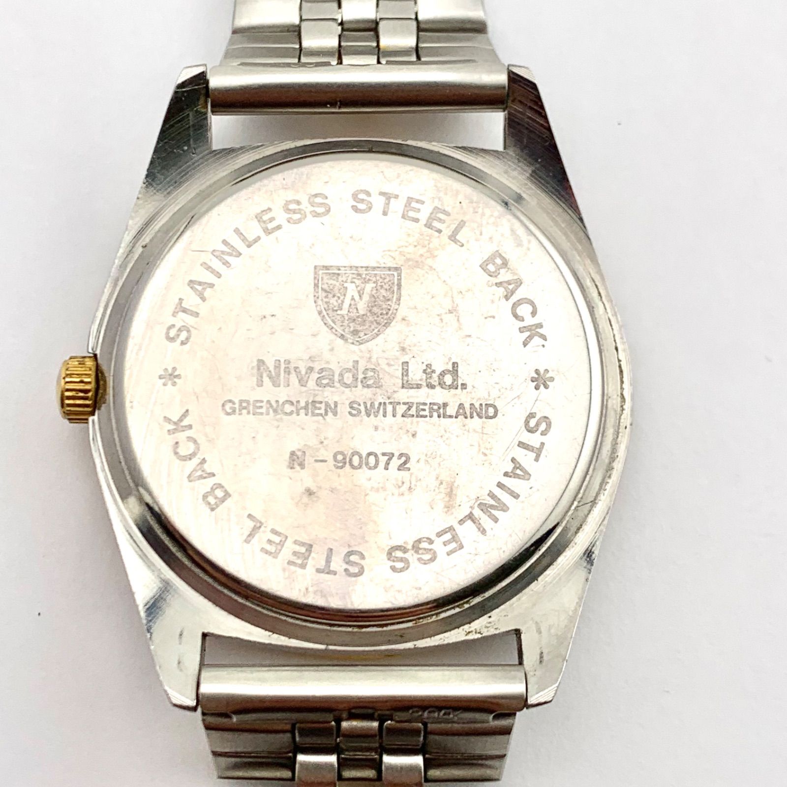 中古】Nivada N-90072 SWISS MOVT クォーツ時計 ゴールド/シルバー 