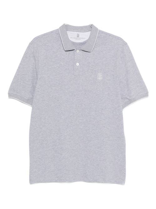 BRUNELLO CUCINELLI ロゴコットンポロシャツ 送料無料