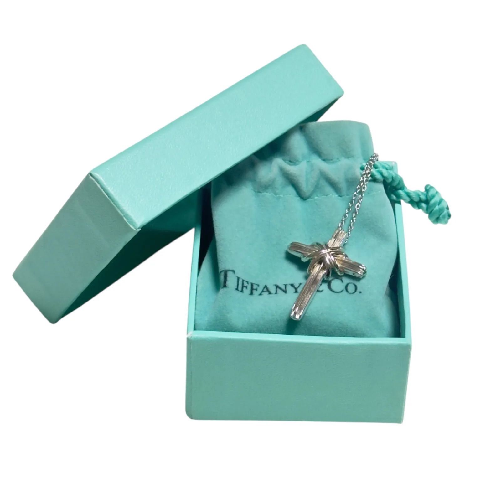 美品】Tiffany & Co. ティファニー シグネチャー クロス ネックレス