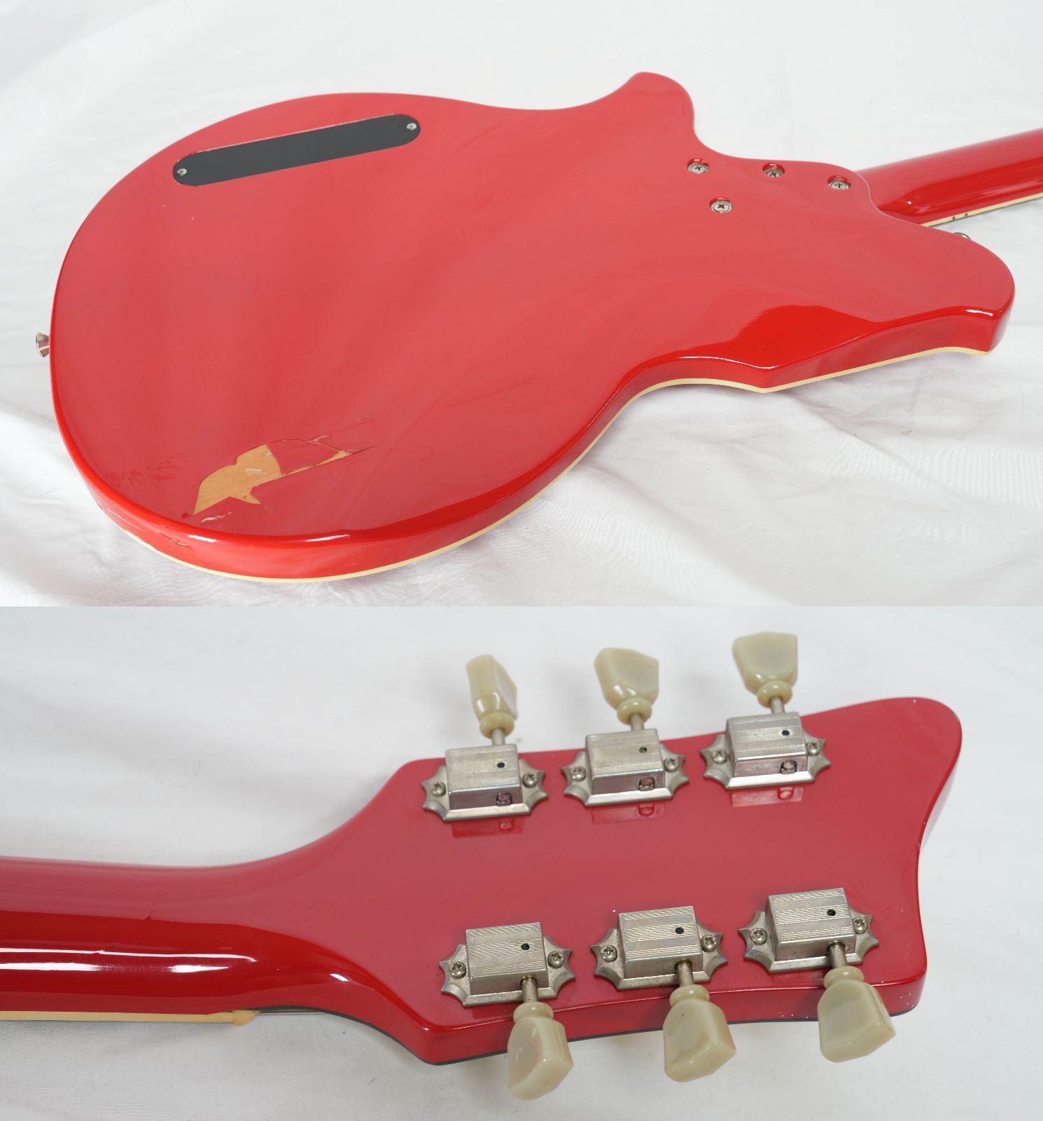 ☆Brian by Bacchus☆BNG-450 RED National Map Guitar ビザール