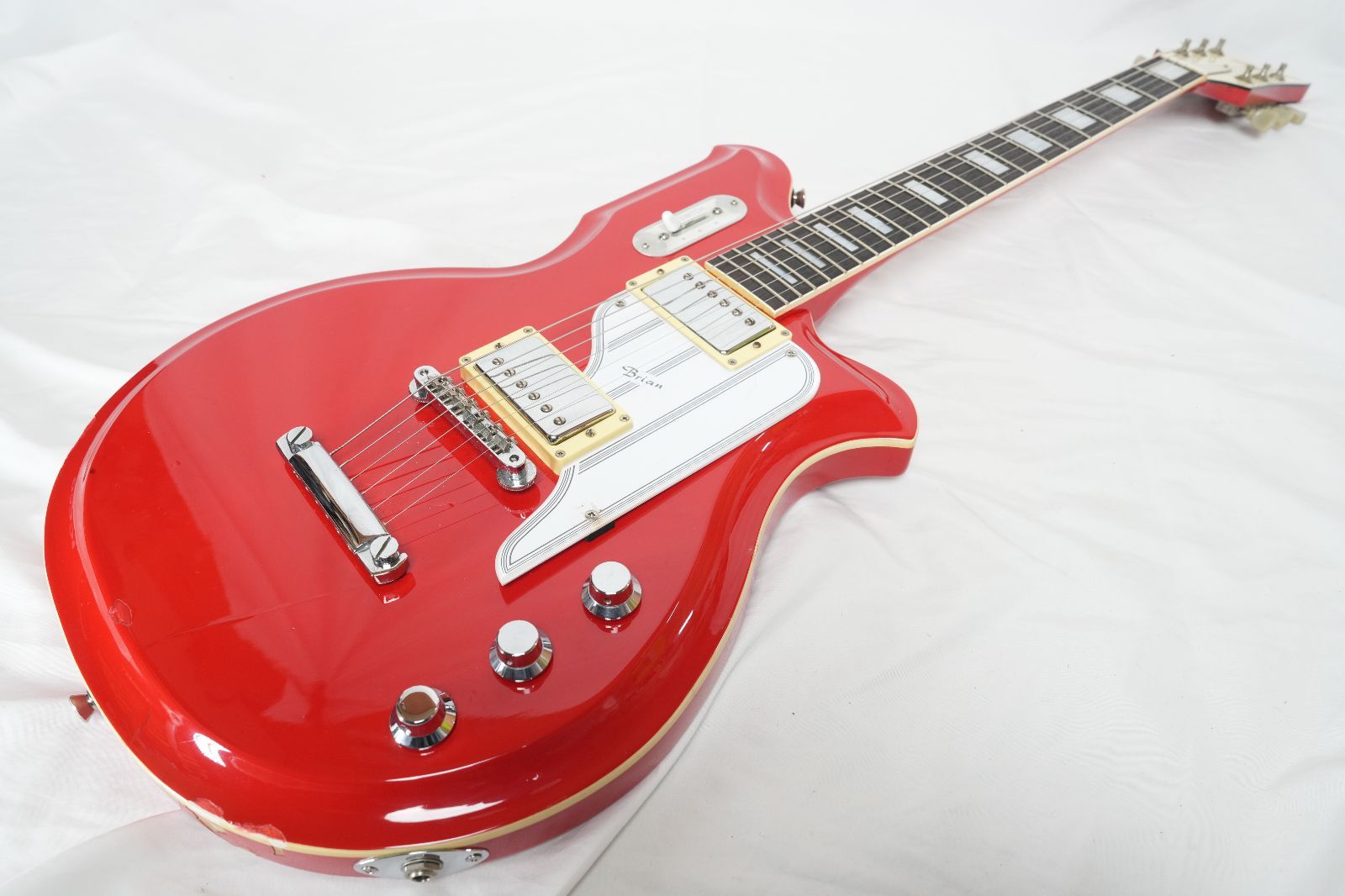☆Brian by Bacchus☆BNG-450 RED National Map Guitar ビザール