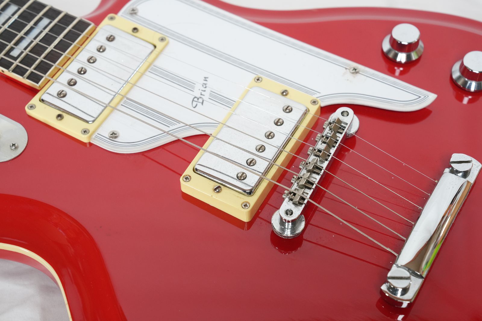 ☆Brian by Bacchus☆BNG-450 RED National Map Guitar ビザール