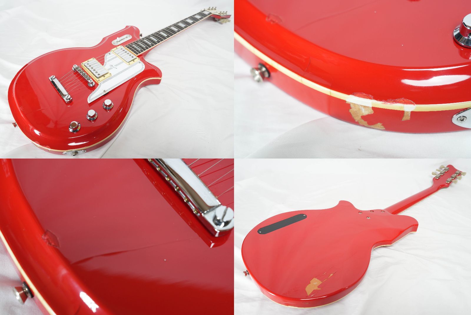 ☆Brian by Bacchus☆BNG-450 RED National Map Guitar ビザール