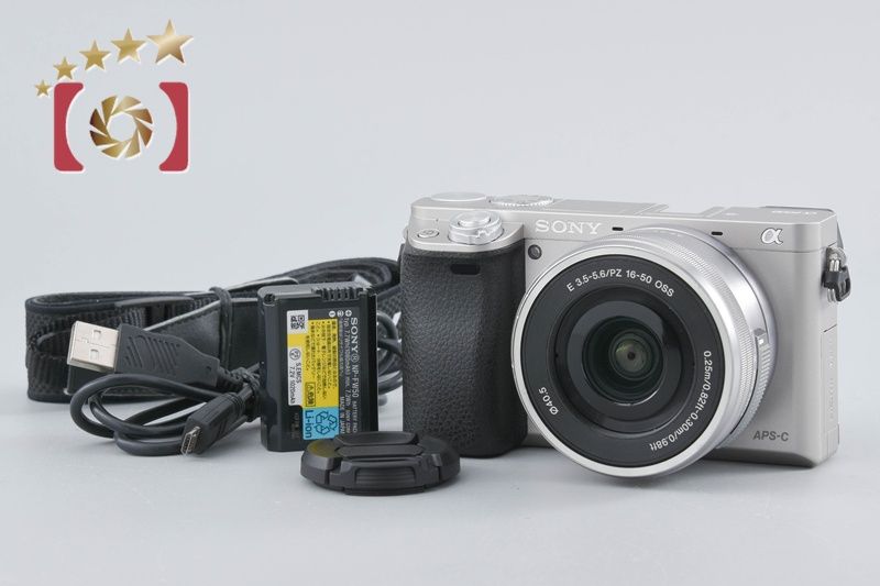 中古】SONY ソニー α6000 ILCE-6000 シルバー パワーズームレンズ 