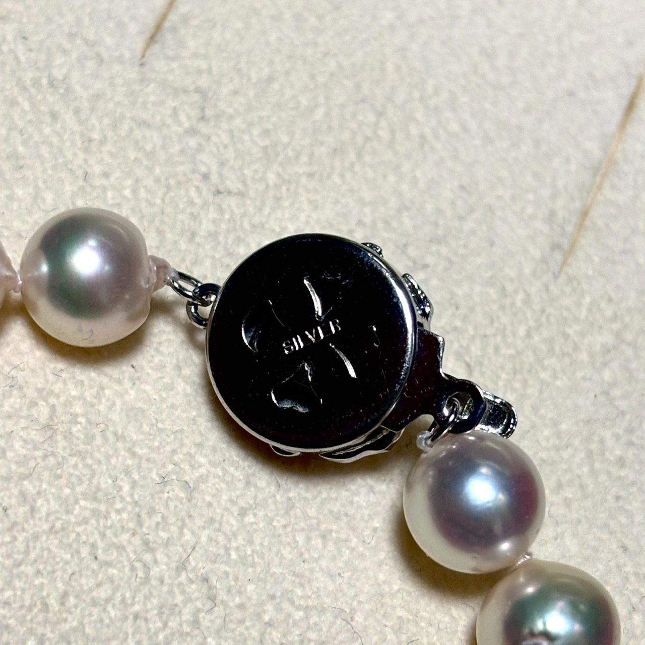 テリ強】あこや真珠 パール ネックレス 約8mm-8.5mm シルバー金具 