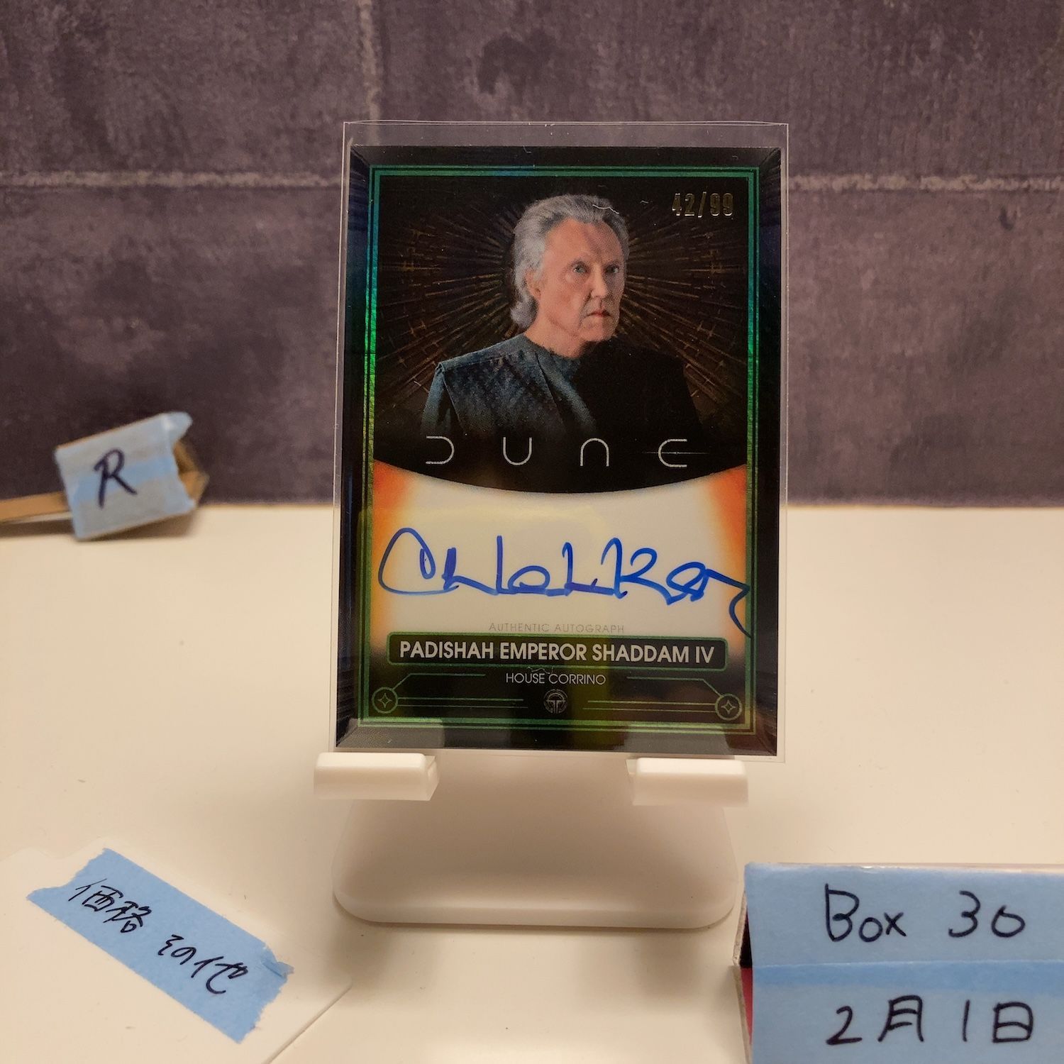 2025 Topps Chrome Dune Christopher Walken as Padishah Emperor Shaddam IV 42 99 直筆サインカード HOUSE CORRINO Black Refractor on card カード