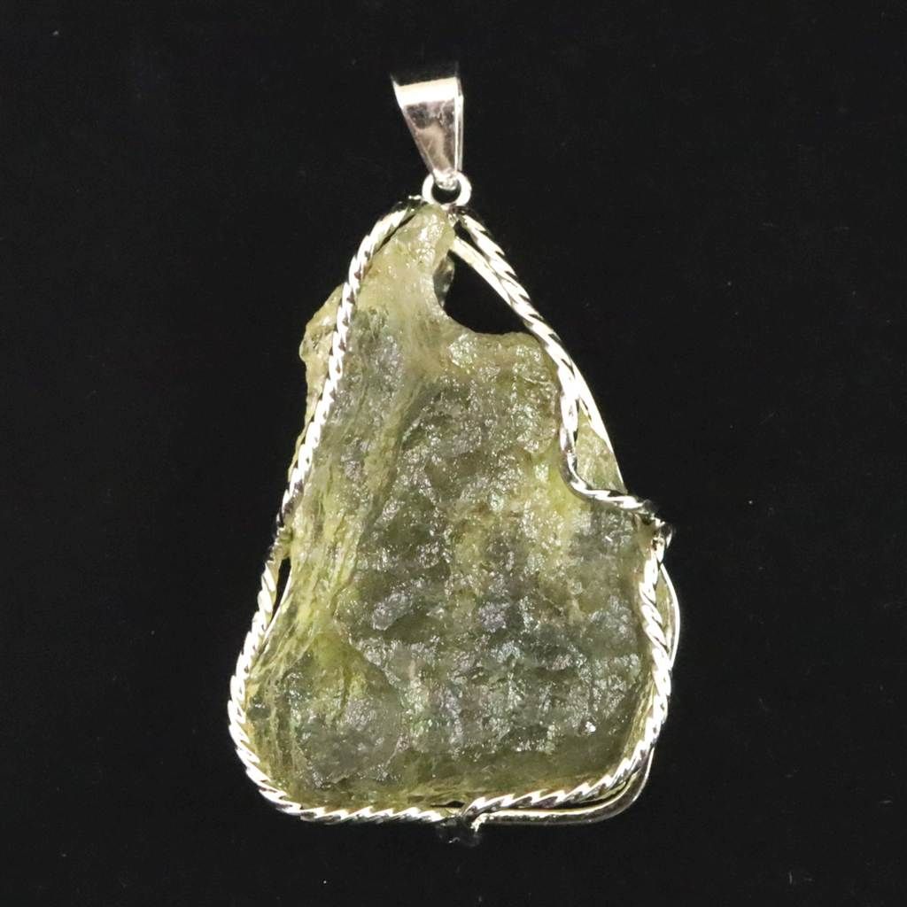 リビアンデザートグラス 40mm原石 ペンダントトップ 19.4g 【榎本通商