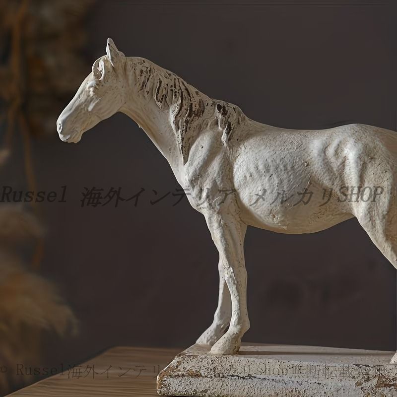  オブジェ 馬 ヴィンテージ調 おしゃれ シック インテリア 北欧 置物 オーナメント レトロ調 アンティーク調 クラシック 雑貨 ディスプレイ アート 動物 アニマル 装飾 ギフト プレゼント ミニチュア家具 置物 インテリア小物
