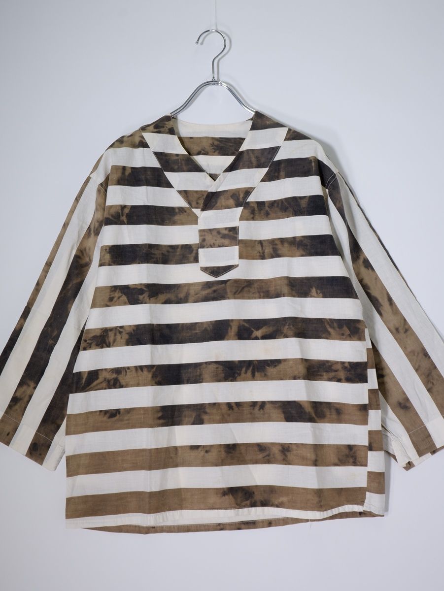 VINTAGE.ヴィンテージ品 古い衣装用 囚人服ボーダー プリズナーシャツ