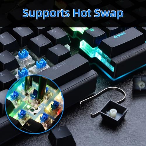 迅速に発送 Koolertron 分割キーボード 有線スプリットメカニカルキーボード 2ノブ付き プログラマブルキーボード マクロ機能搭載 エルゴノミクスサポート OLEDディスプレイ搭載 RGBゲーミングキーボード ホットスワップ W 5 cd 004 d 1