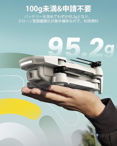 Holy Stone ドローン カメラ付き 100 g未満 子供向け 免許不要 申請不要 屋外 小型 1080 Pカメラ バッテリー 33分飛行時間 折り畳み 室内 高速旋回モード サークルモード 高度維持 2.4 GHz モード1|2自由転換 d 397 c 4 b 2