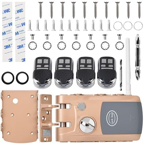 Estink インテリジェントドアロック ホームアパート倉庫ガレージ用の4つのリモートコントローラーを備えた盗難防止セキュリティシステムp 8 e 18 ed 5