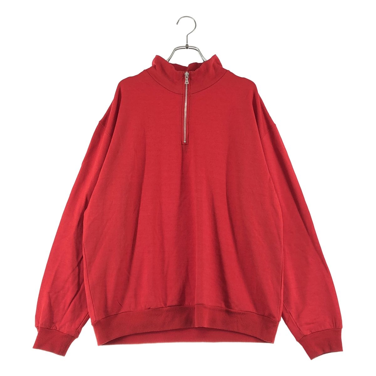 AURALEE / オーラリー | 2025AW | LIGHT WOOL SWEAT HALF ZIP P/O ウール ハーフジップ スウェット | 4 | レッド | メンズ AURALEE / オーラリー | 2025AW | LIGHT WOOL SWEAT HALF ZIP P/O