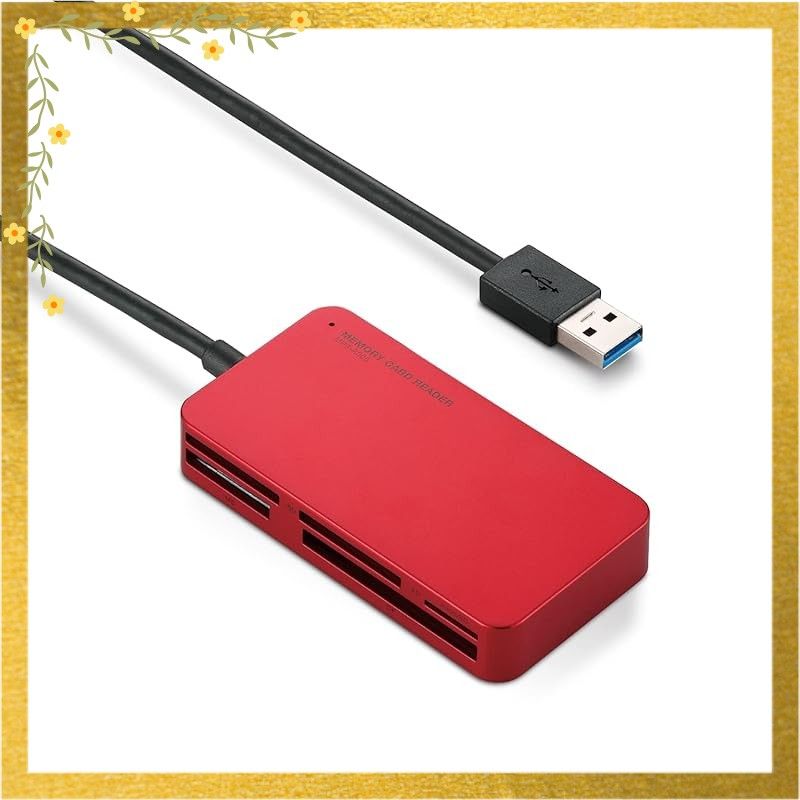 エレコム カードリーダー USB3.0 9倍速転送 スリムコネクタ ケーブル