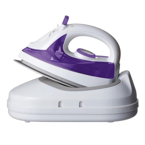 山善 スチームアイロン コードレス 霧吹き機能 スチームショット 軽量 コンパクト 温度調節 スチーム機能3種類 セラミックコート 収納ケース付き ZBC CL 121 V p 63 ba 92 ce