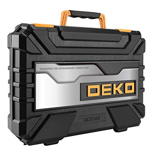 DEKO 168点 ホームツールセット 工具セット 家庭用 日曜大工 DIYセット 作業工具セット 家具の組み立て 住まいのメンテナンス用 修理道具セット 便利な収納ケース付き e 8708955