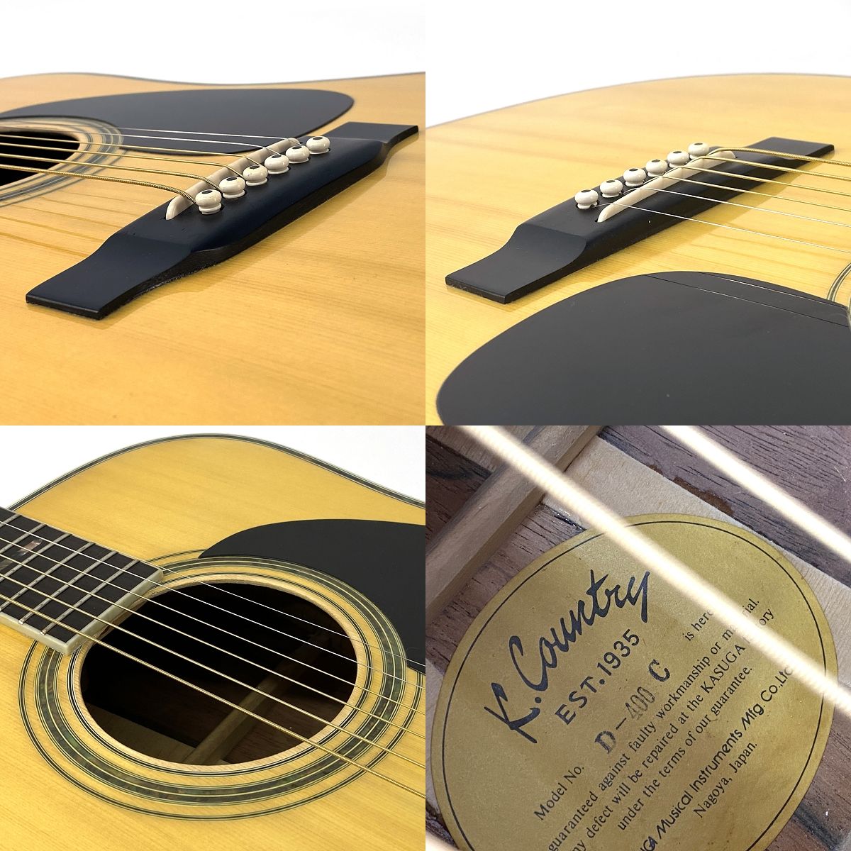 K.Country ケーカントリー D-400C ナチュラル アコギ アコースティック 