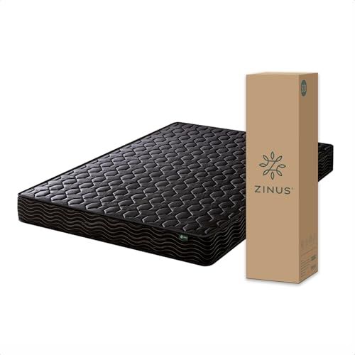 ZINUS BASIC マットレス ポケットコイル 20 cm ブラック セミダブル コイル数 体圧分散 やや硬め 高耐久 圧縮梱包 ベッド ジヌス 日本 BASICP 8 p deffc 832