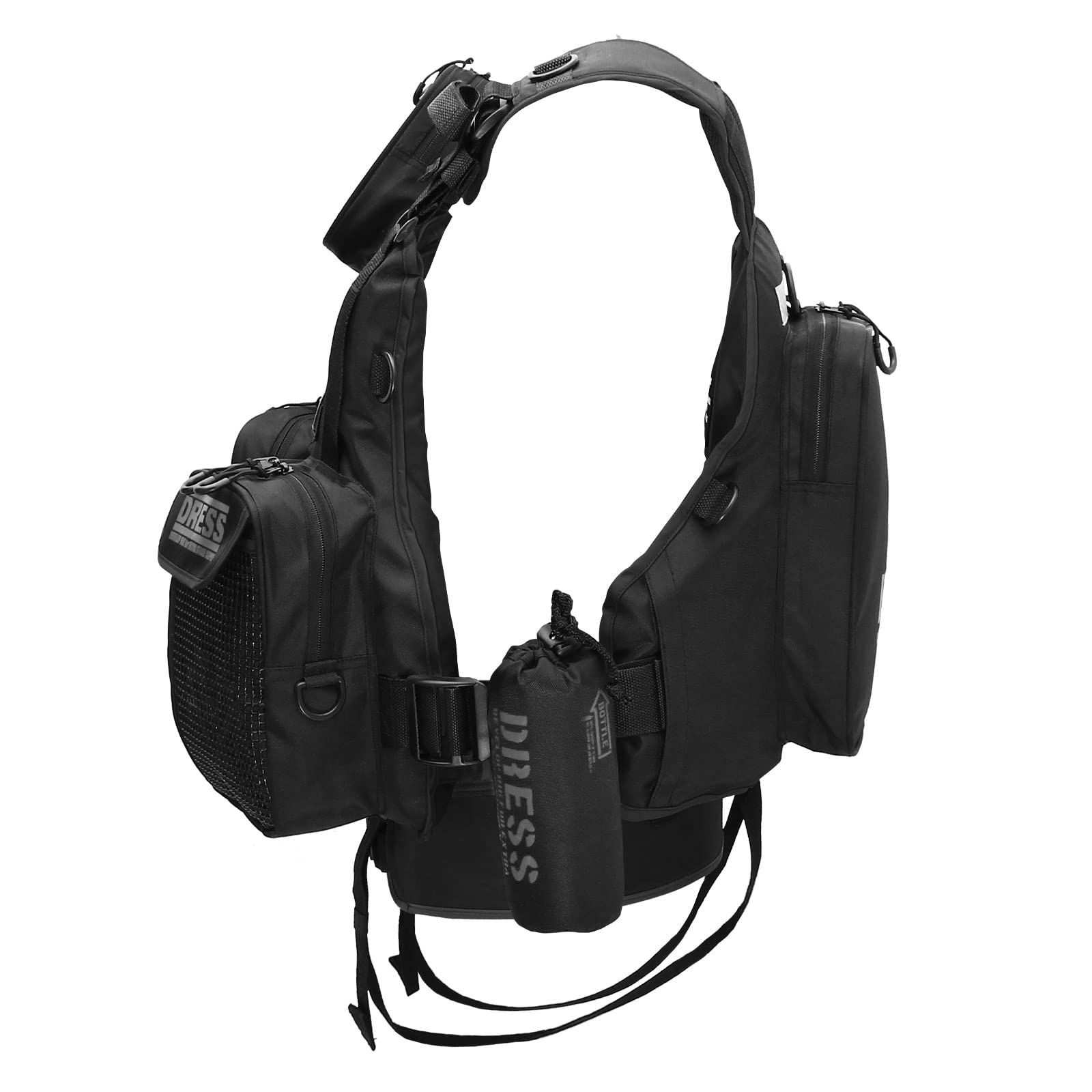 在庫処分 収納 多機能 軽量 通気性 救命胴衣 fishing ライフジャケット 胴長 釣り ウェーディング 全 デザートカラー フローティングゲームベスト ワンサイズ ドレス DRESS