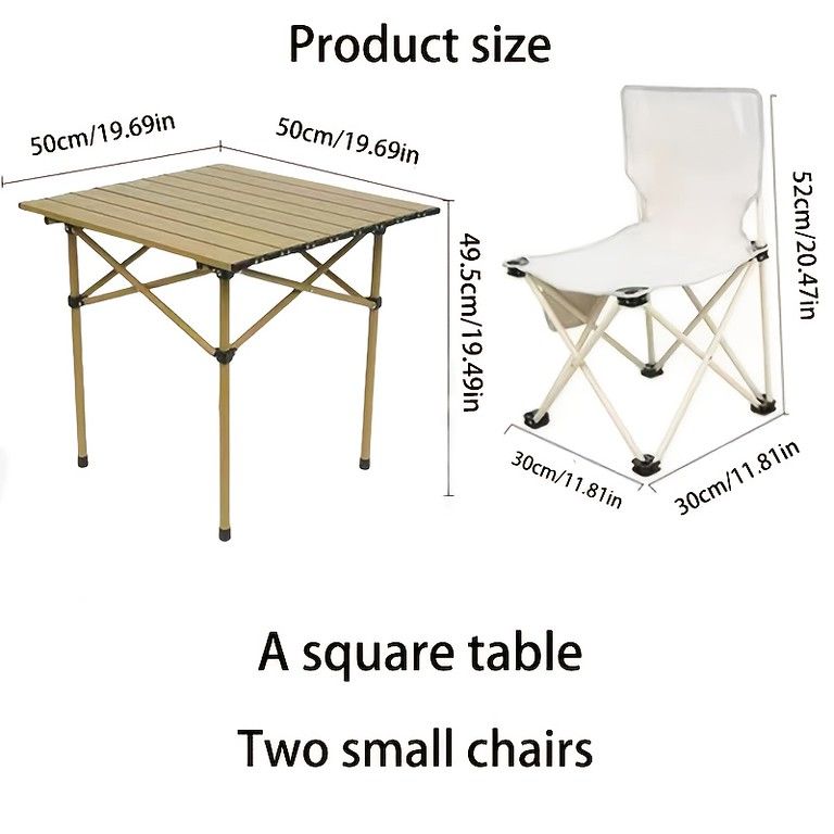 折りたたみキャンプテーブル＆チェア3点セット