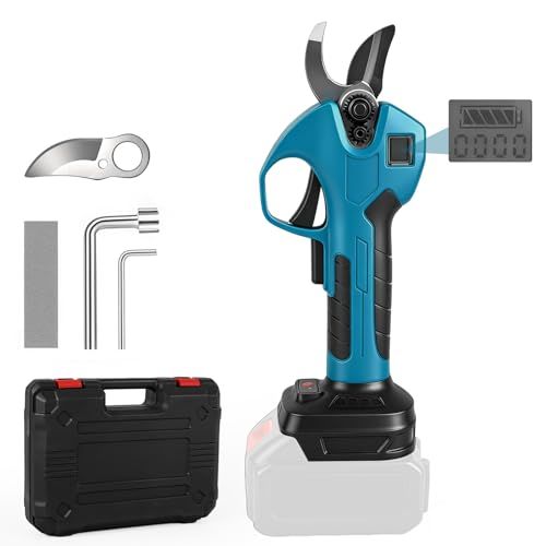 迅速に発送 充電式剪定ばさみ 電動剪定バサミ マキタ18 Vバッテリーマと互換 2026年新 ? 切断径25 mm?40 mm 調整 安全スイッチ付き LCD画面電池残量表示搭載 ブラシレスモーター搭載 軽量 高効率剪定 低木 灌木用 電動剪 ad 806 f 80